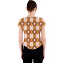 Flowers and squares pattern     Crew Neck Crop Top View2