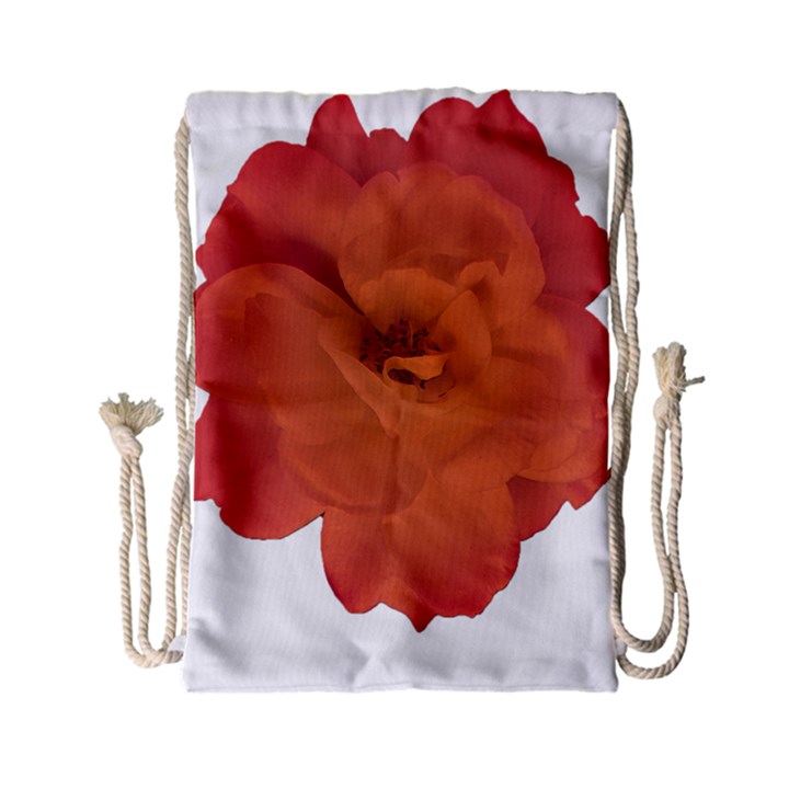 Red Rose Photo Drawstring Bag (Small)