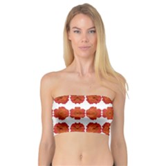 Red Rose Print Bandeau Top by dflcprintsclothing