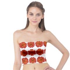 Red Rose Print Tube Top