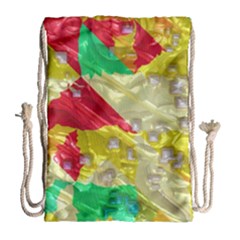 Colorful 3d Texture   Large Drawstring Bag