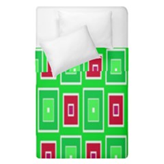 Green Red Squares Pattern     Duvet Cover (single Size)