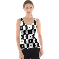 Black And White Check Tank Top