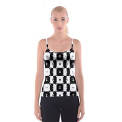 Black And White Check Spaghetti Strap Top