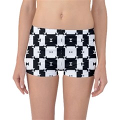 Black And White Check Boyleg Bikini Bottoms