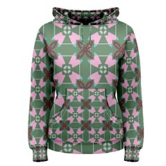 Pink brown flowers pattern     Women s Pullover Hoodie