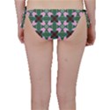 Pink brown flowers pattern     Bikini Bottom View2