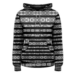 Alien Stripes Print Women s Pullover Hoodie by dflcprintsclothing