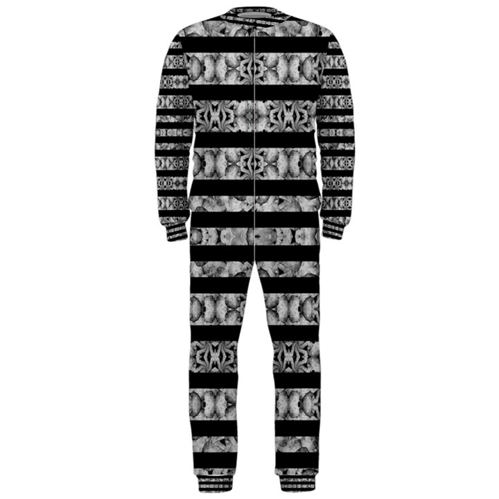 Alien Stripes Print OnePiece Jumpsuit (Men) 