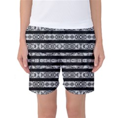 Alien Stripes Print Women s Basketball Shorts