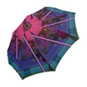 Jewel City, Radiant Rainbow Abstract Urban Folding Umbrellas View2