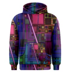 Jewel City, Radiant Rainbow Abstract Urban Men s Pullover Hoodie by DianeClancy