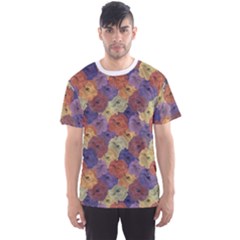 Vintage Floral Collage Print Men s Sport Mesh Tee