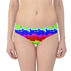 Colorful Abstract Collage Print Hipster Bikini Bottoms