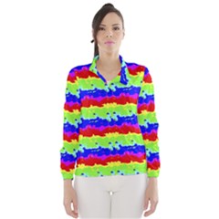 Colorful Abstract Collage Print Wind Breaker (women)