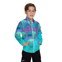 Ocean Dreams, Abstract Aqua Violet Ocean Fantasy Wind Breaker (kids) by DianeClancy