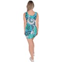 Teal Sea Forest, Abstract Underwater Ocean Sleeveless Bodycon Dress View4