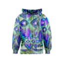 Abstract Peacock Celebration, Golden Violet Teal Kids  Zipper Hoodie View1