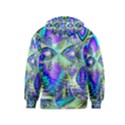 Abstract Peacock Celebration, Golden Violet Teal Kids  Zipper Hoodie View2