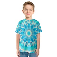 Blue Ice Goddess, Abstract Crystals Of Love Kid s Sport Mesh Tee