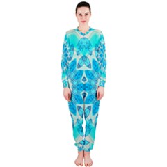 Blue Ice Goddess, Abstract Crystals Of Love Onepiece Jumpsuit (ladies) 