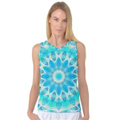 Blue Ice Goddess, Abstract Crystals Of Love Women s Basketball Tank Top