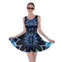 Crystal Star, Abstract Glowing Blue Mandala Skater Dress View1