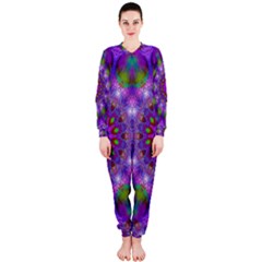 Rainbow At Dusk, Abstract Star Of Light Onepiece Jumpsuit (ladies)  by DianeClancy