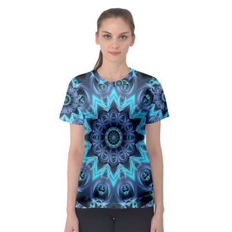 Star Connection, Abstract Cosmic Constellation Women s Sport Mesh Tee by DianeClancy