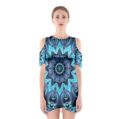 Star Connection, Abstract Cosmic Constellation Cutout Shoulder Dress