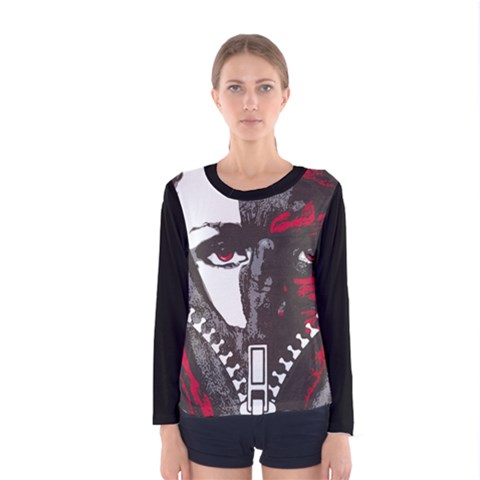 Zipper Face Women s Long Sleeve Tee by DryInk