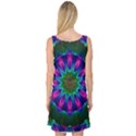 Star Of Leaves, Abstract Magenta Green Forest Sleeveless Satin Nightdress View2