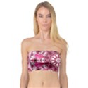 Twirling Pink, Abstract Candy Lace Jewels Mandala  Bandeau Top View1