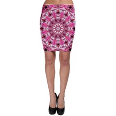 Twirling Pink, Abstract Candy Lace Jewels Mandala  Bodycon Skirts by DianeClancy