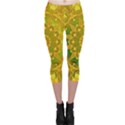 Yellow Green Abstract Wheel Of Fire Capri Leggings  View1