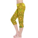 Yellow Green Abstract Wheel Of Fire Capri Leggings  View3