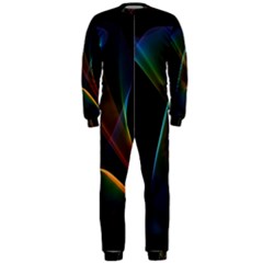 Abstract Rainbow Lily, Colorful Mystical Flower  Onepiece Jumpsuit (men)  by DianeClancy