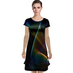 Abstract Rainbow Lily, Colorful Mystical Flower  Cap Sleeve Nightdress