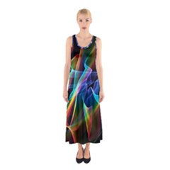 Aurora Ribbons, Abstract Rainbow Veils  Full Print Maxi Dress by DianeClancy