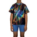 Aurora Ribbons, Abstract Rainbow Veils  Kid s Short Sleeve Swimwear View1