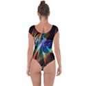 Aurora Ribbons, Abstract Rainbow Veils  Short Sleeve Leotard (Ladies) View2