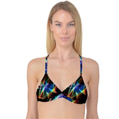 Aurora Ribbons, Abstract Rainbow Veils  Reversible Tri Bikini Top by DianeClancy