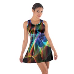 Aurora Ribbons, Abstract Rainbow Veils  Racerback Dresses