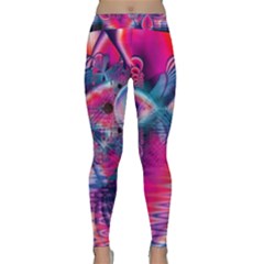 Cosmic Heart Of Fire, Abstract Crystal Palace Yoga Leggings