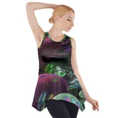 Creation Of The Rainbow Galaxy, Abstract Side Drop Tank Tunic by DianeClancy