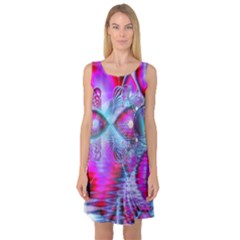 Crystal Northern Lights Palace, Abstract Ice  Sleeveless Satin Nightdress by DianeClancy