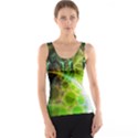 Dawn Of Time, Abstract Lime & Gold Emerge Tank Top View1