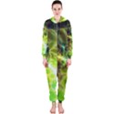 Dawn Of Time, Abstract Lime & Gold Emerge Hooded Jumpsuit (Ladies)  View1