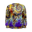 Desert Winds, Abstract Gold Purple Cactus  Women s Sweatshirt View1