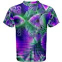 Evening Crystal Primrose, Abstract Night Flowers Men s Cotton Tee View1